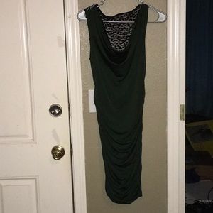 Dark green Express night out dress.